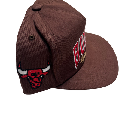 CHICAGO BULLS X LYRICAL LEMONADE Brown Bulls Logo Snapback Hat