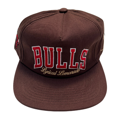 CHICAGO BULLS X LYRICAL LEMONADE Brown Bulls Logo Snapback Hat